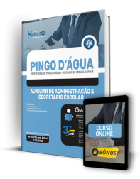 Capa Apostila Prefeitura de Pingo D'Água - MG - Auxiliar de Administração e Secretário Escolar