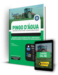 Capa Apostila Prefeitura de Pingo D’Água - MG - Motorista CNH B, Motorista CNH D, Operador de Retroescavadeira e Operador de Trator Agrícola