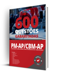 Capa Caderno de Questões PM-AP e CBM-AP - 600 questões Gabaritadas