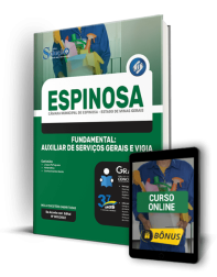 Capa Apostila Câmara Municipal de Espinosa - MG - Fundamental: Auxiliar de Serviços Gerais e Vigia
