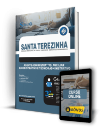 Capa Apostila Câmara de Santa Terezinha - PE - Agente Administrativo, Auxiliar Administrativo e Técnico Administrativo