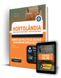 Capa Apostila Prefeitura de Hortolândia - SP - Agente de Políticas Sociais - Auxiliar de Apoio Escolar