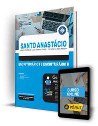 Capa Apostila Prefeitura de Santo Anastácio - SP - Escriturário I e Escriturário II