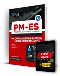 Capa Apostila PM-ES - Soldado Auxiliar de Saúde - Técnico em Enfermagem