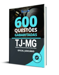 Capa Caderno de Questões TJ-MG - Oficial Judiciário - 600 Questões Gabaritadas