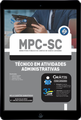 Apostila MPC-SC em PDF - Técnico em Atividades Administrativas - Imagem 1