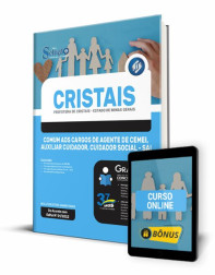 Capa Apostila Prefeitura de Cristais - MG - Comum aos Cargos de Agente de CEMEI, Auxiliar Cuidador e Cuidador Social - SAI