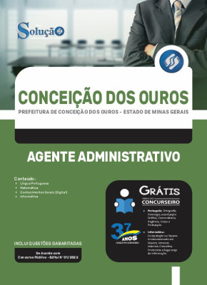 Apostila Prefeitura de Conceição dos Ouros - MG - Agente Administrativo - Imagem 3