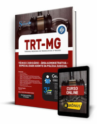 Capa Apostila TRT-MG - Técnico judiciário – Área Administrativa – Especialidade Agente da Polícia Judicial