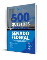 Capa Caderno de Questões Senado Federal - 500 Questões Gabaritadas