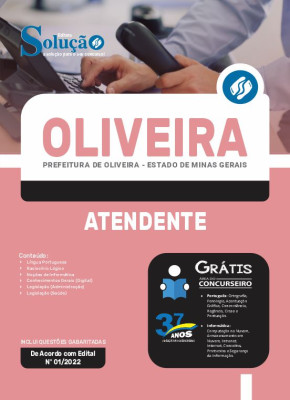 Apostila Prefeitura de Oliveira - MG - Atendente - Imagem 3