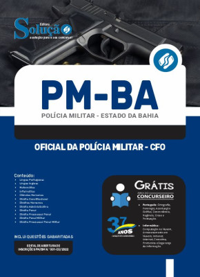 Apostila PM-BA 2022 - Oficial da Polícia Militar - CFO Apostilas Solução