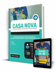 Capa Apostila Prefeitura de Casa Nova - BA - Comum aos Cargos de Nível Fundamental: Auxiliar de Serviços Gerais, Agente de Portaria e Gari