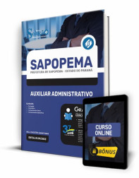Capa Apostila Prefeitura de Sapopema - PR - Auxiliar Administrativo