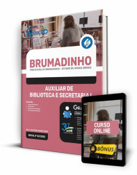 Capa Apostila Prefeitura de Brumadinho - MG - Auxiliar de Biblioteca e Secretaria I