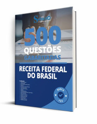 Capa Caderno de Questões Receita Federal - 500 Questões Gabaritadas