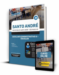 Capa Apostila Prefeitura de Santo André - SP - Auxiliar Administrativo II - Escolar