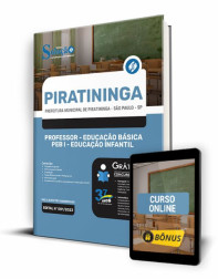Capa Apostila Prefeitura de Piratininga - SP - Professor - Educação Básica PEB I - Educação Infantil