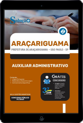 Apostila Prefeitura de Araçariguama - SP em PDF - Auxiliar Administrativo - Imagem 1