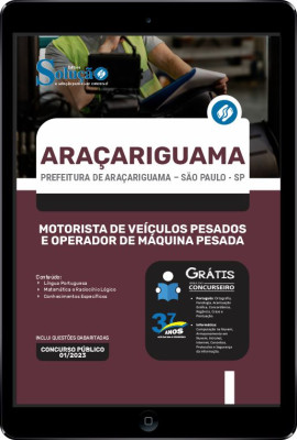 Apostila Prefeitura de Araçariguama - SP em PDF - Motorista de Veículos Pesados e Operador de Máquina Pesada - Imagem 1