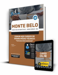 Capa Apostila Prefeitura de Monte Belo - MG - Comum aos Cargos de Ensino Médio/Técnico