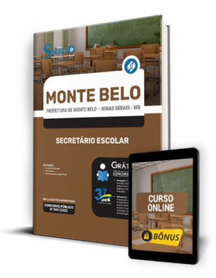 Apostila Prefeitura de Monte Belo - MG - Secretário Escolar - Imagem 1