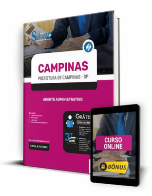 Apostila Prefeitura de Campinas - SP - Agente Administrativo - Imagem 1