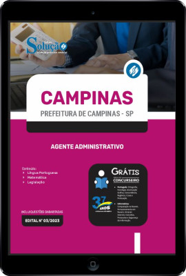 Apostila Prefeitura de Campinas - SP em PDF - Agente Administrativo - Imagem 1