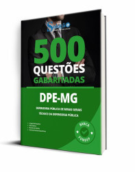 Capa Caderno de Questões DPE-MG - Técnico da Defensoria Pública - 500 Questões Gabaritadas