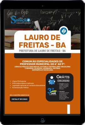 Apostila Prefeitura de Lauro de Freitas - BA em PDF - Comum Professor Municipal (6º ao 9º ano) - Imagem 1