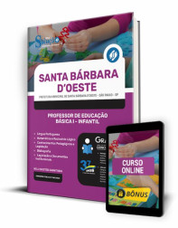Capa Apostila Prefeitura de Santa Bárbara D Oeste - SP - Professor de Educação Básica l - Infantil