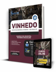 Capa Apostila Prefeitura de Vinhedo - SP - Guarda Civil Municipal - Feminino e Masculino