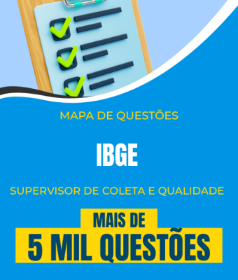 Mapa de Questões Online - IBGE - Supervisor de Coleta e Qualidade - 5 Mil Questões - Imagem 1