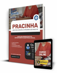 Capa Apostila Prefeitura de Pracinha - SP - Auxiliar Administrativo - Departamento Assistência Social