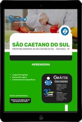 Apostila Prefeitura de São Caetano do Sul - SP em PDF - Merendeira - Imagem 1