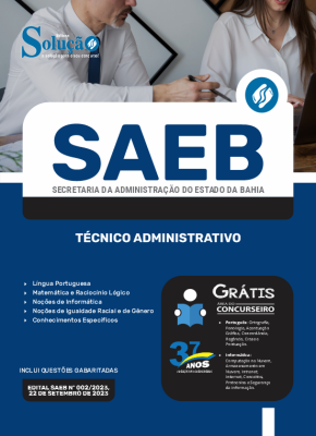 Apostila SAEB-BA - Técnico Administrativo - Administrativo - Imagem 3
