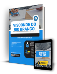 Capa Apostila Prefeitura de Visconde do Rio Branco - MG - Auxiliar Administrativo