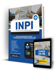 Capa Apostila INPI - Analista de Planejamento, Gestão e Infraestrutura em Propriedade Industrial - Área: A1 - Gestão e Suporte - Formação: Administração