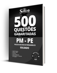 Capa Caderno de Questões PM-PE - Soldado - 500 Questões Gabaritadas