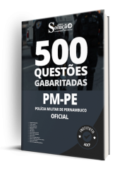 Capa Caderno de Questões PM-PE - Oficial - 500 Questões Gabaritadas