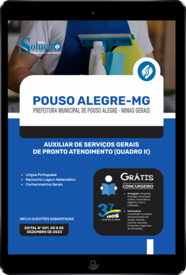 Apostila Prefeitura de Pouso Alegre - MG em PDF - Auxiliar de Serviços Gerais de Pronto Atendimento (Quadro II) - Imagem 1
