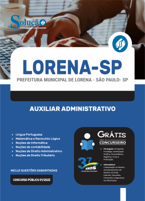 Apostila Prefeitura de Lorena - SP  Auxiliar Administrativo - Imagem 3