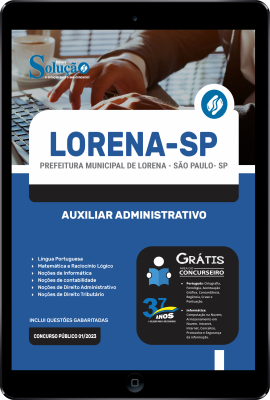 Apostila Prefeitura de Lorena - SP em PDF Auxiliar Administrativo  - Imagem 1