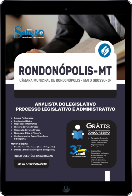 Apostila Câmara de Rondonópolis - MT em PDF - Analista do Legislativo - Processo Legislativo e Administrativo  - Imagem 1