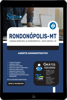 Apostila Câmara de Rondonópolis - MT PDF - Agente Administrativo  - Imagem 1