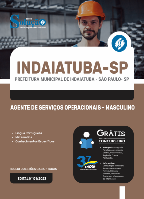 Apostila Prefeitura de Indaiatuba - SP  - Agente de Serviços Operacionais - Masculino - Imagem 3
