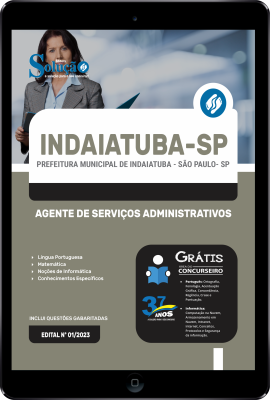 Apostila Prefeitura de Indaiatuba - SP em PDF  - Agente de Serviços Administrativos - Imagem 1