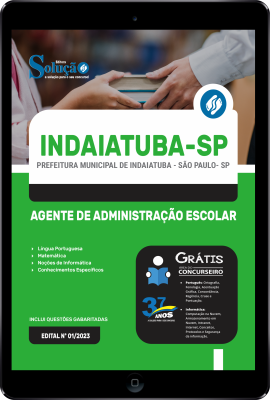 Apostila Prefeitura de Indaiatuba - SP em PDF  - Agente de Administração Escolar - Imagem 1