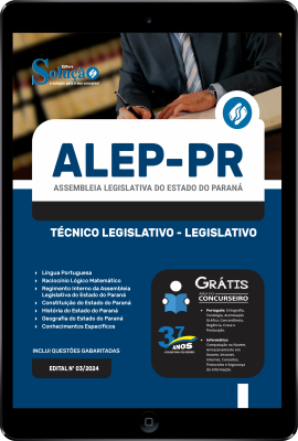 Apostila ALEP-PR em PDF  - Técnico Legislativo - Legislativo - Imagem 1