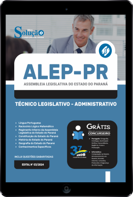 Apostila ALEP-PR em PDF  - Técnico Legislativo - Administrativo - Imagem 1